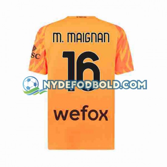 Udebane Trøje AC Milan Målmand Mike Maignan 16 2023-2024 K/Æ Mænd