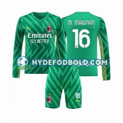 Hjemmebane Trøje AC Milan Målmand Mike Maignan 16 2023-2024 L/Æ Børn(+Shorts)