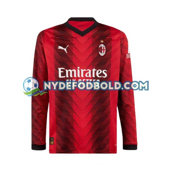 Hjemmebane Trøje AC Milan 2023-2024 L/Æ Mænd