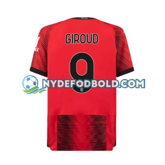 Hjemmebane Trøje AC Milan Olivier Giroud 9 2023-2024 K/Æ Mænd