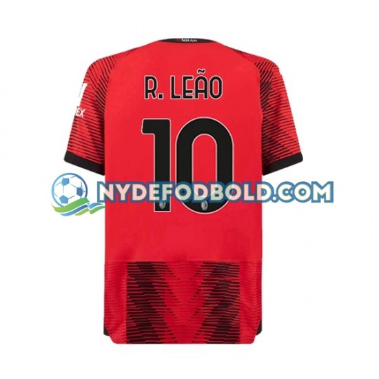 Hjemmebane Trøje AC Milan Rafael Leao 10 2023-2024 K/Æ Mænd