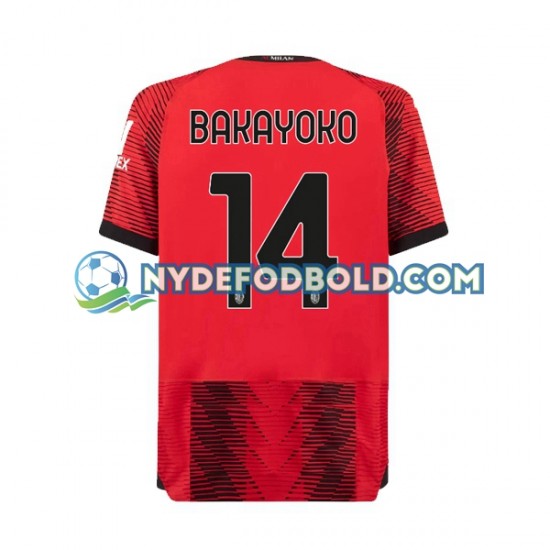 Hjemmebane Trøje AC Milan Tiemoue Bakayoko 14 2023-2024 K/Æ Mænd