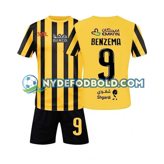 Hjemmebane Trøje Al-Ittihad Benzema 9 2022-2023 K/Æ Børn(+Shorts)