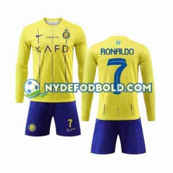 Hjemmebane Trøje Al-Nassr Cristiano Ronaldo 7 2023-2024 L/Æ Børn(+Shorts)