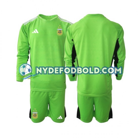 Hjemmebane Trøje Argentina Målmand World Cup 2022 L/Æ Børn(+Shorts)