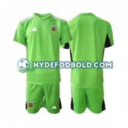 Hjemmebane Trøje Argentina Målmand World Cup 2022 K/Æ Børn(+Shorts)
