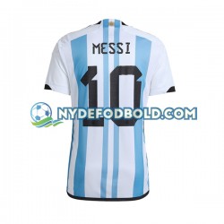 Hjemmebane Trøje Argentina Lionel Messi 10 World Cup 2022 K/Æ Mænd