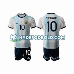 Hjemmebane Trøje Argentina Maradona 10 2019-2020 K/Æ Børn(+Shorts)