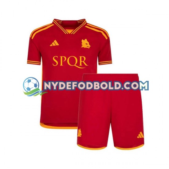 Hjemmebane Trøje AS Roma 2023-2024 K/Æ Børn(+Shorts)
