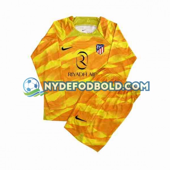 Trøje Atlético Madrid Målmand Orange 2023-2024 L/Æ Børn(+Shorts)