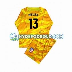 Trøje Atlético Madrid Målmand Orange Jan Oblak 13 2023-2024 L/Æ Børn(+Shorts)