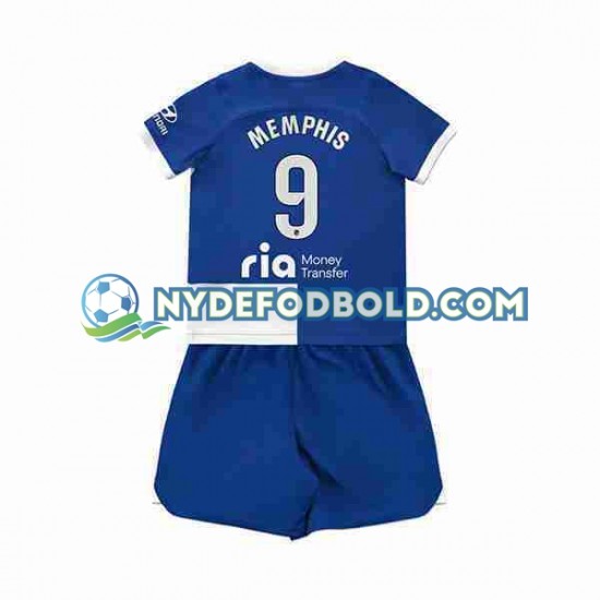Udebane Trøje Atlético Madrid Memphis Depay 9 2023-2024 K/Æ Børn(+Shorts)