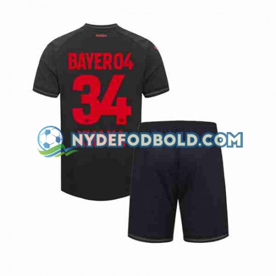 Hjemmebane Trøje Bayer 04 Leverkusen Granit Xhaka 34 2023-2024 K/Æ Børn(+Shorts)