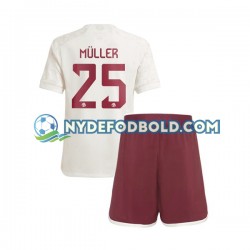 3. Valg Trøje FC Bayern München Thomas Muller 25 2023-2024 K/Æ Børn(+Shorts)