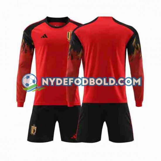 Hjemmebane Trøje Belgien World Cup 2022 L/Æ Børn(+Shorts)