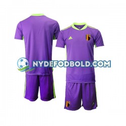 Udebane Trøje Belgien Målmand Courtois 1 2021-2022 K/Æ Børn(+Shorts)