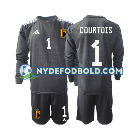 Udebane Trøje Belgien Målmand Courtois 1 2022 L/Æ Børn(+Shorts)