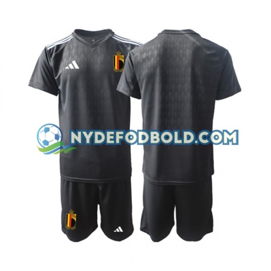 Udebane Trøje Belgien Målmand Courtois 1 2022 K/Æ Børn(+Shorts)