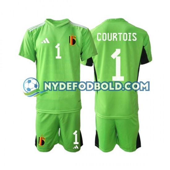 Hjemmebane Trøje Belgien Målmand Courtois 1 2022 K/Æ Børn(+Shorts)