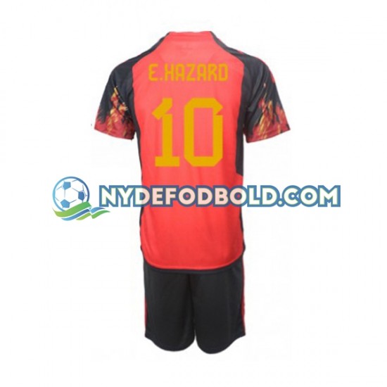 Hjemmebane Trøje Belgien Hazard 10 World Cup 2022 K/Æ Børn(+Shorts)
