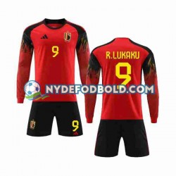 Hjemmebane Trøje Belgien R.LUKAKU 9 World Cup 2022 L/Æ Børn(+Shorts)