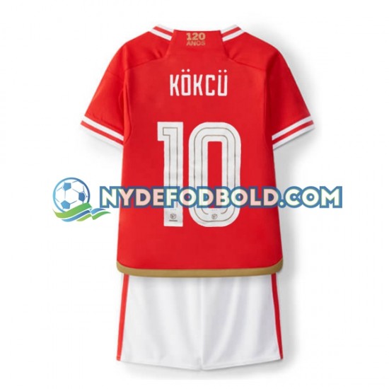 Hjemmebane Trøje Benfica Orkun Kokcu 10 2023-2024 K/Æ Børn(+Shorts)