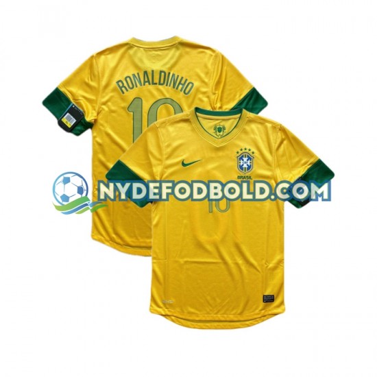 Hjemmebane Trøje Brasilien RONALDINHO 10 Retro 2012 K/Æ Mænd