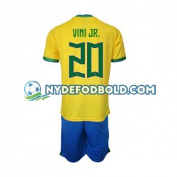 Hjemmebane Trøje Brasilien Vinicius Junior 20 World Cup 2022 K/Æ Børn(+Shorts)