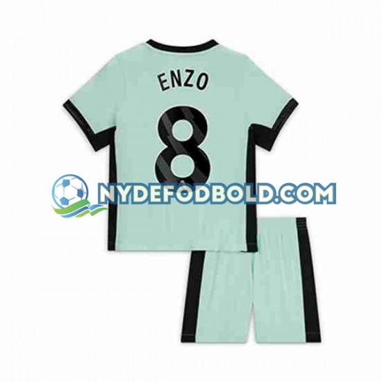 3. Valg Trøje Chelsea Enzo Fernandez 8 2023-2024 K/Æ Børn(+Shorts)