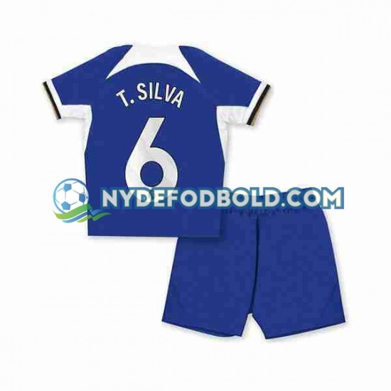 Hjemmebane Trøje Chelsea T.SILVA 6 2023-2024 K/Æ Børn(+Shorts)