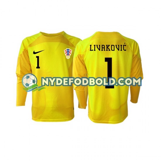 Hjemmebane Trøje Kroatien Målmand Dominik Livakovic 1 World Cup 2022 L/Æ Mænd