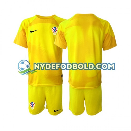 Hjemmebane Trøje Kroatien Målmand World Cup 2022 K/Æ Børn(+Shorts)