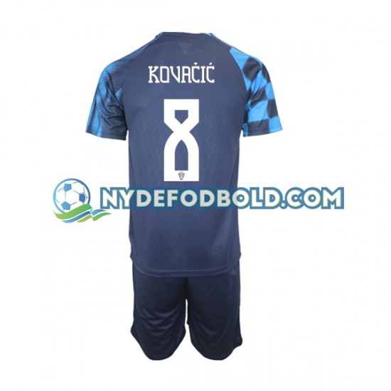 Udebane Trøje Kroatien Kovacic 8 World Cup 2022 K/Æ Børn(+Shorts)