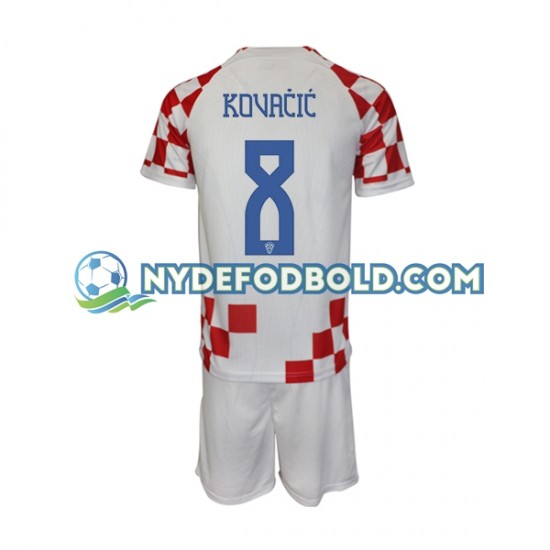 Hjemmebane Trøje Kroatien Kovacic 8 World Cup 2022 K/Æ Børn(+Shorts)