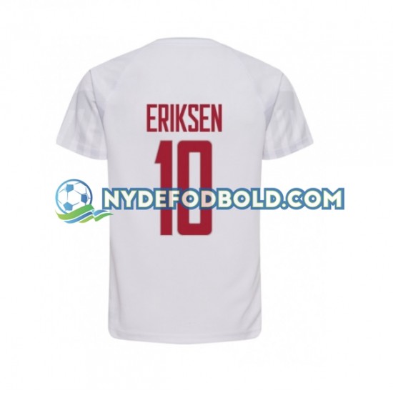 Udebane Trøje Danmark Christian Eriksen 10 World Cup 2022 K/Æ Mænd