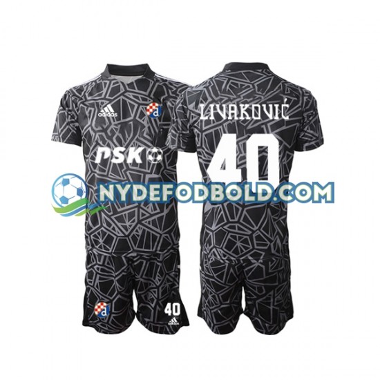 Hjemmebane Trøje Dinamo Zagreb Målmand Livakovic 40 2022-2023 K/Æ Børn(+Shorts)