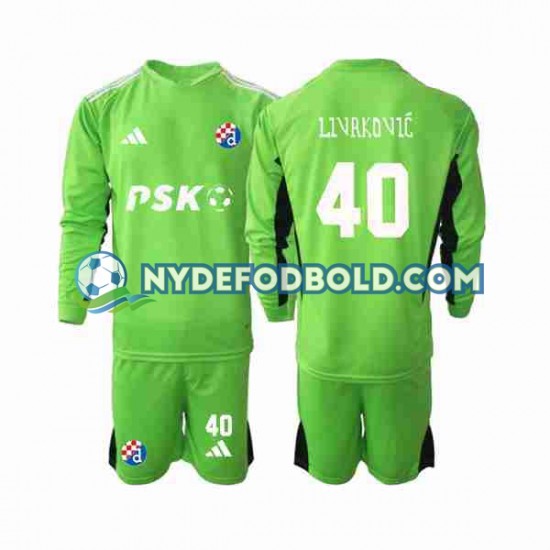 Hjemmebane Trøje Dinamo Zagreb Målmand Livakovic 40 2023-2024 L/Æ Børn(+Shorts)