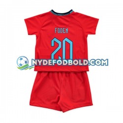 Udebane Trøje England Foden 20 World Cup 2022 K/Æ Børn(+Shorts)
