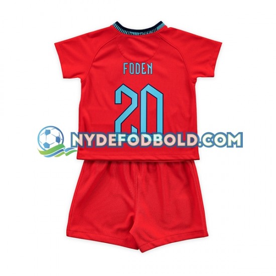 Udebane Trøje England Foden 20 World Cup 2022 K/Æ Børn(+Shorts)