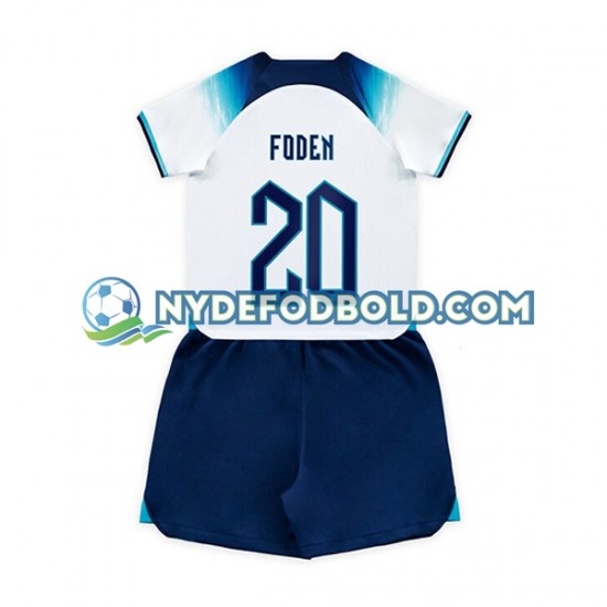 Hjemmebane Trøje England Foden 20 World Cup 2022 K/Æ Børn(+Shorts)