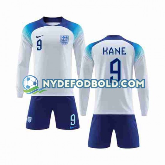 Hjemmebane Trøje England Kane 9 World Cup 2022 L/Æ Børn(+Shorts)