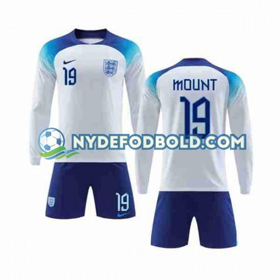 Hjemmebane Trøje England Mount 19 World Cup 2022 L/Æ Børn(+Shorts)