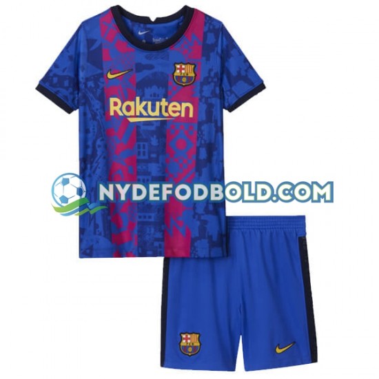 3. Valg Trøje FC Barcelona 2021-2022 K/Æ Børn(+Shorts)