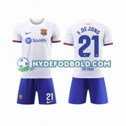 Udebane Trøje FC Barcelona Frenkie de Jong 21 2023-2024 K/Æ Børn(+Shorts)