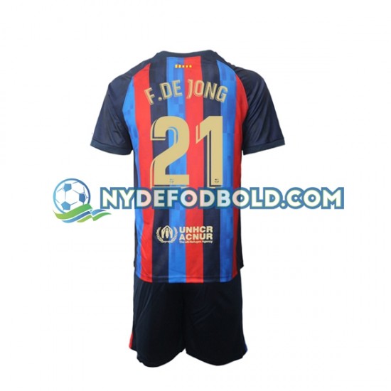 Hjemmebane Trøje FC Barcelona Frenkie de Jong 21 2022-2023 K/Æ Børn(+Shorts)
