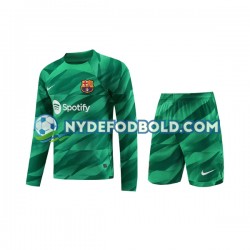 Hjemmebane Trøje FC Barcelona Målmand 2023-2024 L/Æ Børn(+Shorts)