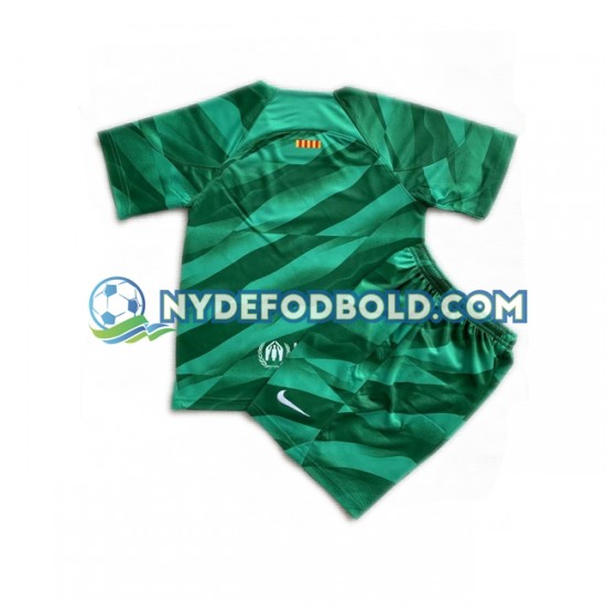 Hjemmebane Trøje FC Barcelona Målmand 2023-2024 K/Æ Børn(+Shorts)