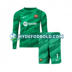 Hjemmebane Trøje FC Barcelona Målmand Ter Stegen 1 2023-2024 L/Æ Børn(+Shorts)