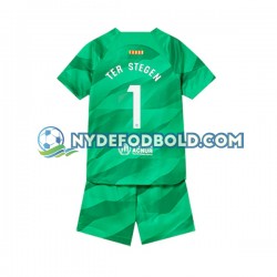 Hjemmebane Trøje FC Barcelona Målmand Ter Stegen 1 2023-2024 K/Æ Børn(+Shorts)