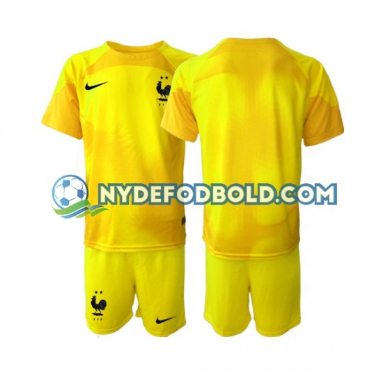 3. Valg Trøje Frankrig Målmand World Cup 2022 K/Æ Børn(+Shorts)